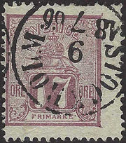 ECG401 - 1862/72 - Stemma, 17 öre violetto usato (13)