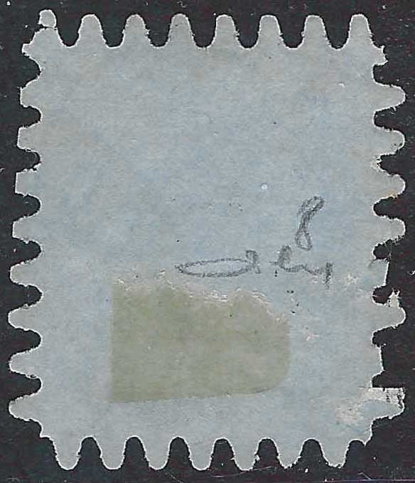 ECG58 - 1866/70 - Stemma, perforazione tipo III, 20p. azzurro su celeste usato (8)
