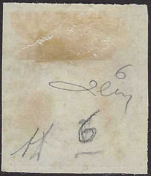 ECG68 - 1861 - Hermes, 80l. carminio rosa tiratura di Parigi usato (6)