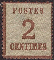 ECG76 - 1870 - Alsazia-Lorena, guerra del 1870/71, 2c. bruno rosso nuovo con gomma (2)