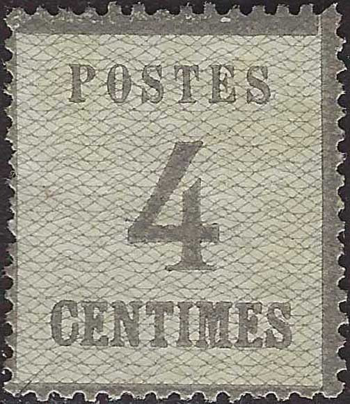 ECG78 - 1870 - Alsazia-Lorena, guerra del 1870/71, 4c. lilla grigio nuovo con gomma (3)