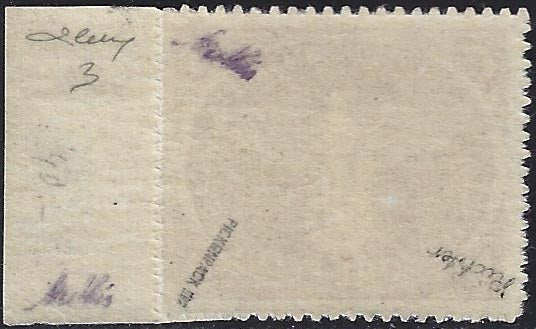 EOT1 - 1945 - Occupazione tedesca dell'Egeo, francobollo di franchigia militare bruno rosso dentellatura ZigZag e soprastampa INSELPOST, tiratura di RODI, nuovo gomma integra (3)