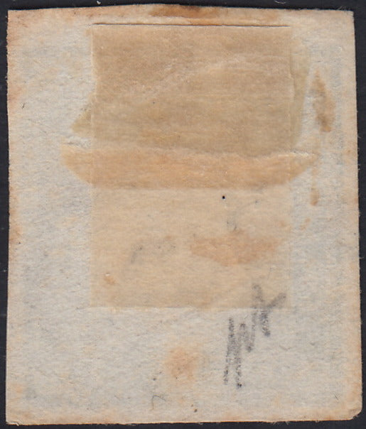 ES2585_1 - 1859 - IV emissione di Sardegna, c.20 cobalto oltremare I tavola usato PIACENZA 7/8/59, periodo di Governo Provvisorio di Parma (A3)