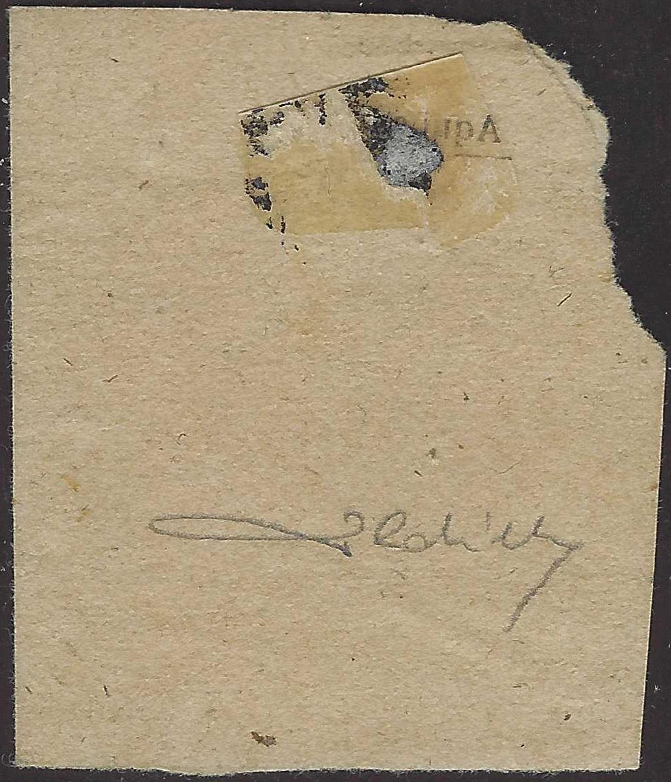 ES2609_2 - 1859 - Modena giornali, Tasse Gazzette Cent 10 nero su bianco usato su frammento (5)