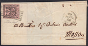 ES2609_4 - 1858 - Lettera spedita da Reggio per Massa 29/11/58 affrancata con c. 10 rosa vivo (2a).