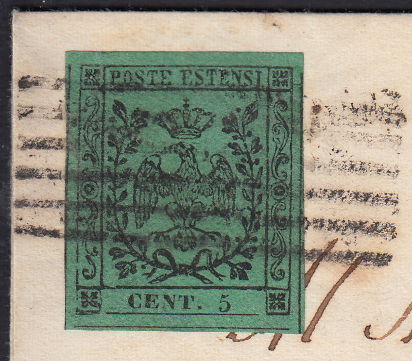 BA26_223 - 1855 - Stunning franked letter with c. 15 yellow + c. 25 light fawn strip of 3 + L. 1 white from Carrara to Philadelphia 7/5/1855 (3 + 4 + 11)