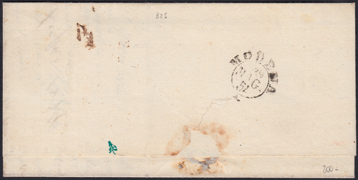 BA26_223 - 1855 - Stunning franked letter with c. 15 yellow + c. 25 light fawn strip of 3 + L. 1 white from Carrara to Philadelphia 7/5/1855 (3 + 4 + 11)