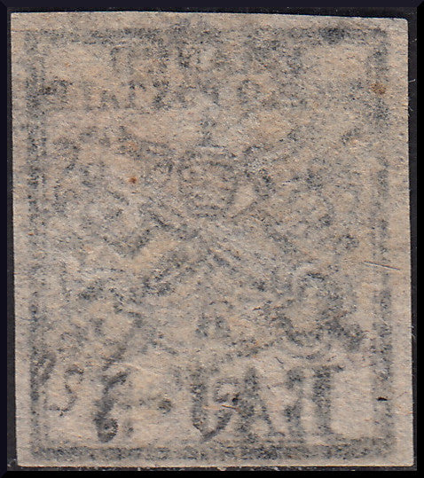 ES685 - 1852 - Stato Pontificio I emissione 5 baj rosa chiaro usato (6)