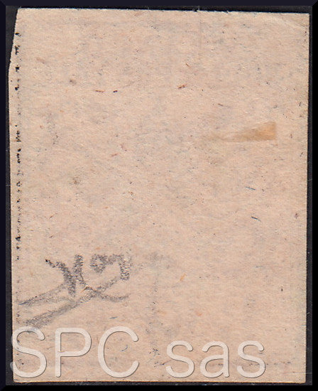 ES686 - 1852 - Stato Pontificio I emissione 5 baj rosa chiaro usato (6)