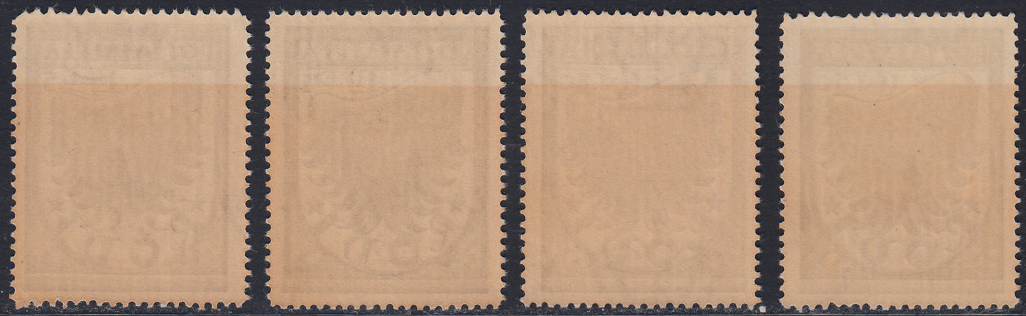 Egeo28 - 1932 - Stylized Wing, set of four values, perforation 14 1/4 new with intact rubber (30/33) 