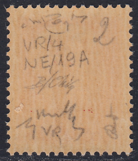 RSI433 - Imperial c. 75 carmine with double "l" type overprint in red instead of new black with intact gum (494Bb)