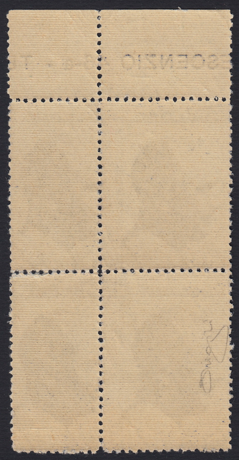 LT3 - 1946 - Unione Monarchica Italiana, effigie di Umberto II 10l. Violetto blocco di quattro.(CEI 2005 pag. 402).