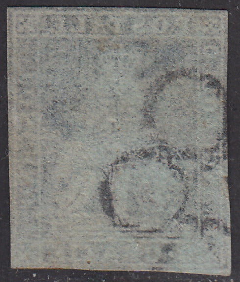 16-310 - 1857 Leone di Marzocco, 1 carmine cracy on white paper and wavy lines watermark, used (12)