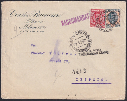 155 - 1859 - IV issue, Letter sent from Turin to Cuorgnè 6/7/59 franked with c. 40 vermilion brick edition 1859 (16Ba)