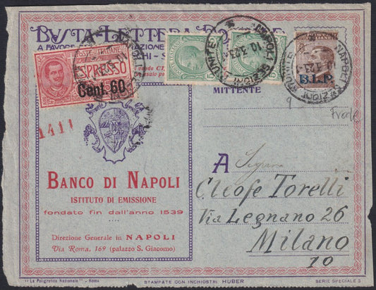 155 - 1859 - IV issue, Letter sent from Turin to Cuorgnè 6/7/59 franked with c. 40 vermilion brick edition 1859 (16Ba)