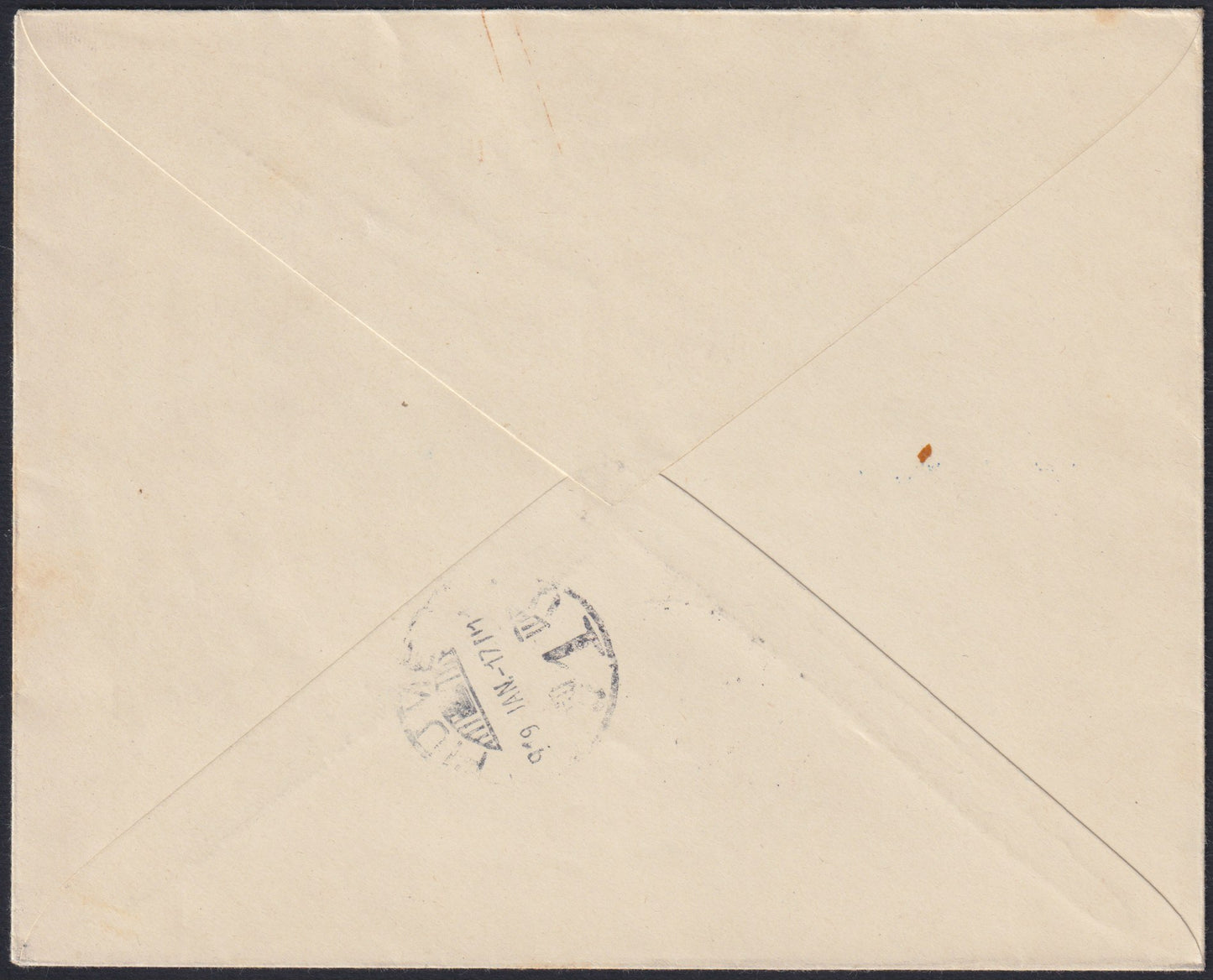 F13_188 - 1919 - Letter sent from Fiume to the city stamped with 10 lilac brown and isolated lilac korone with anno overprint of the IV type. (21/IV).