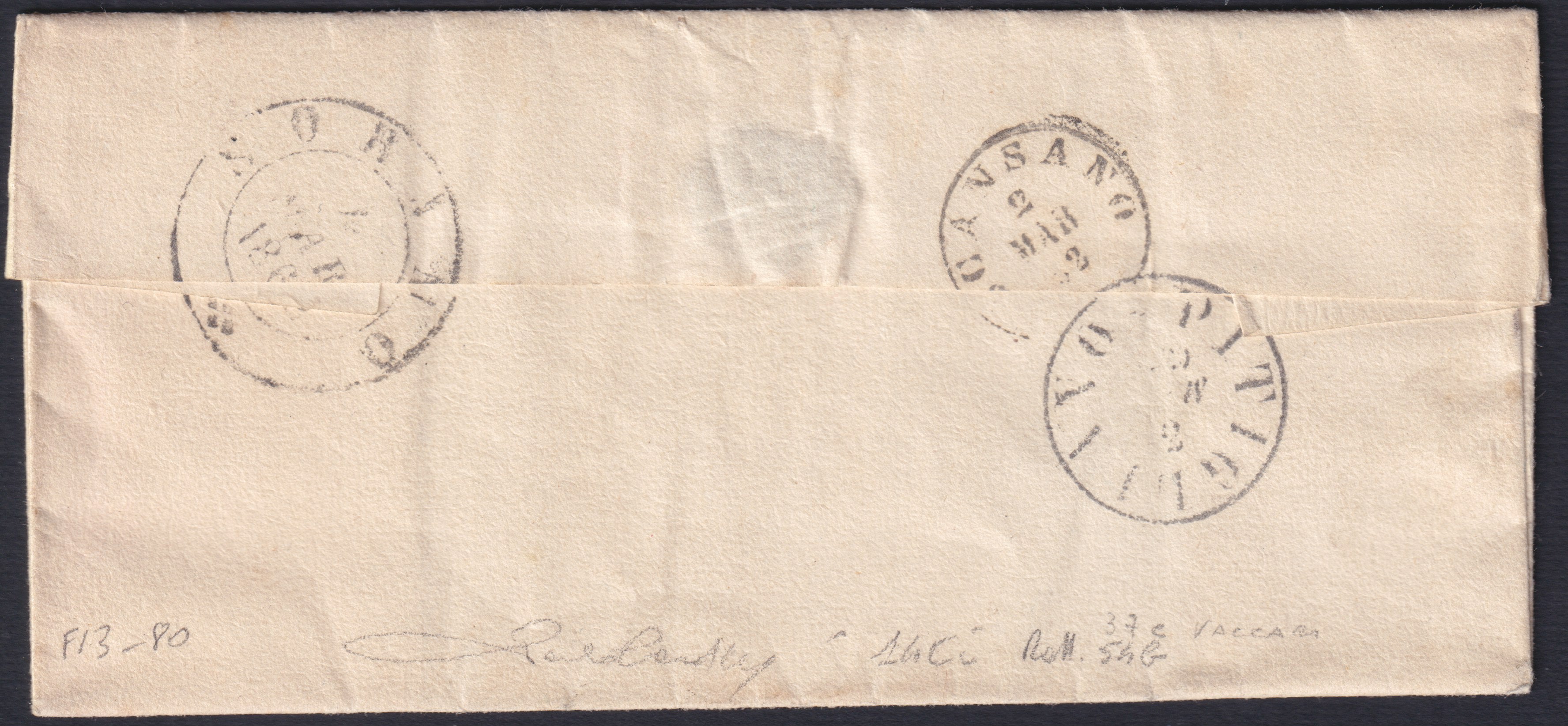 F13-80 - 1861 - IV emissione, c. 10 bruno cioccolato scuro II tavola su lettera da Grosseto per Sorano 1/3/62 (14Ci)