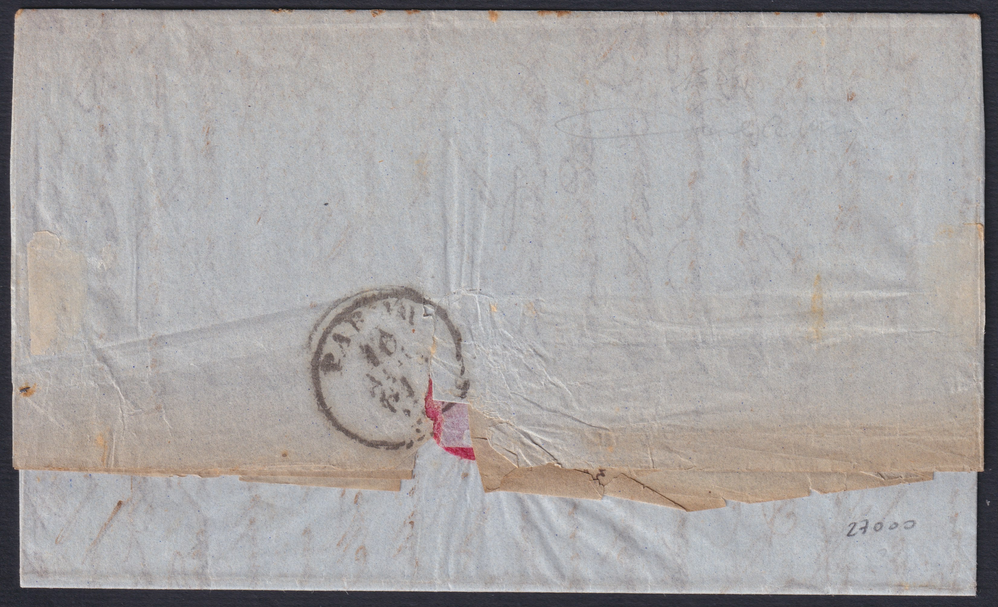 F13-97 - Número IV, c.20 placa de cobalto claro II en carta de Milán a Parma 4/9/61, tono extremadamente raro (15Dh)