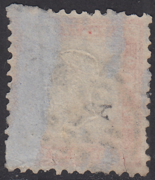 PV1987 - 1862 - Emissione dentellata c. 40 rosa carminio usato. (3d).