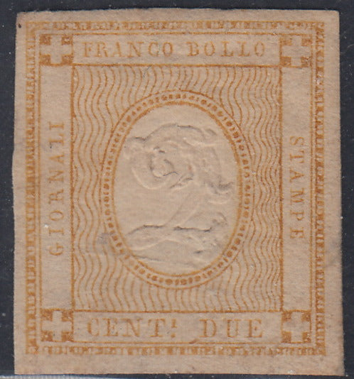 VEII61 - 1862 - Printed c. 2 new bistro with original rubber, transparency. (10).