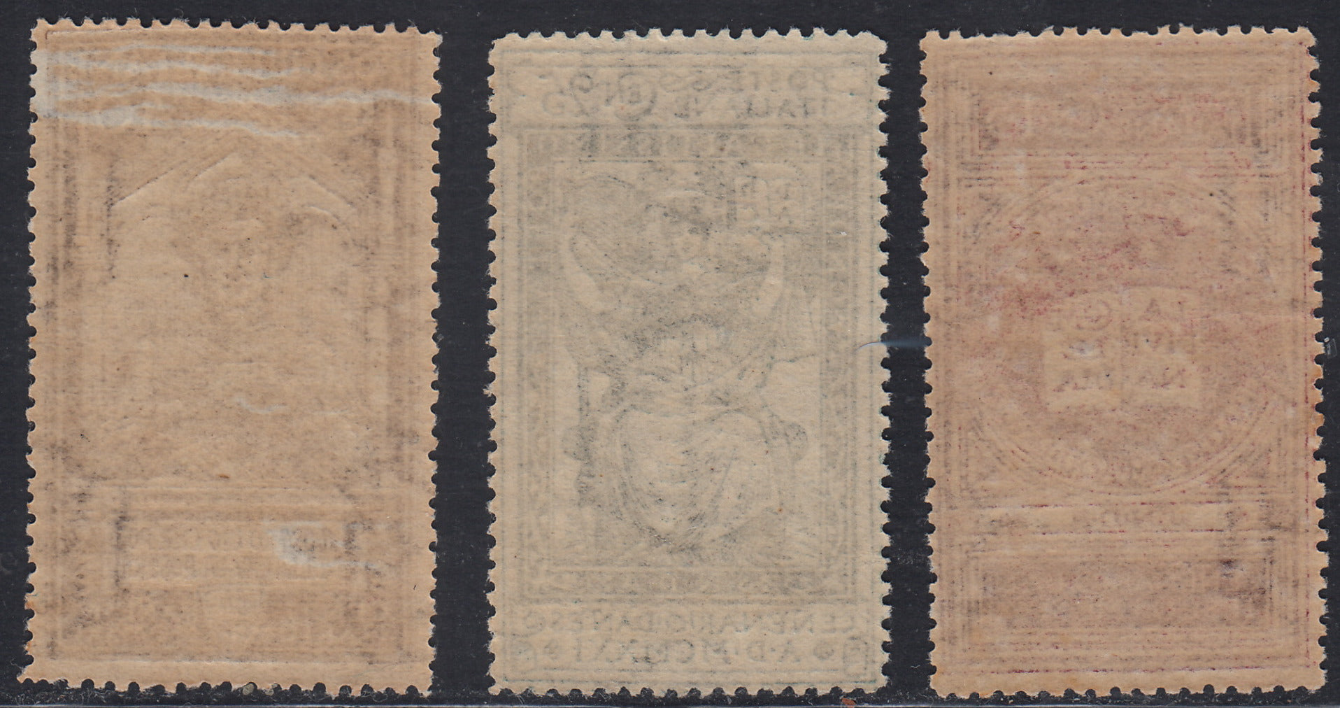 RN197 - 1921 - 6th centenary of the death of Dante Alighieri complete series of three copies, new, intact. (116/118). 