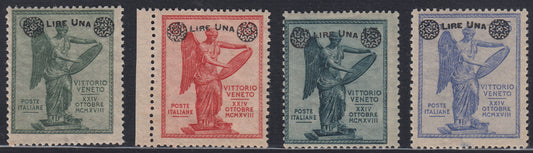 RN206 - 1924 - Winged Victory overprinted with new value, complete set of four new values ​​intact (158/161). 