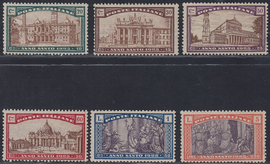 RN208 - 1924 - Holy Year 1925 complete set of six new intact values ​​(169/174). 