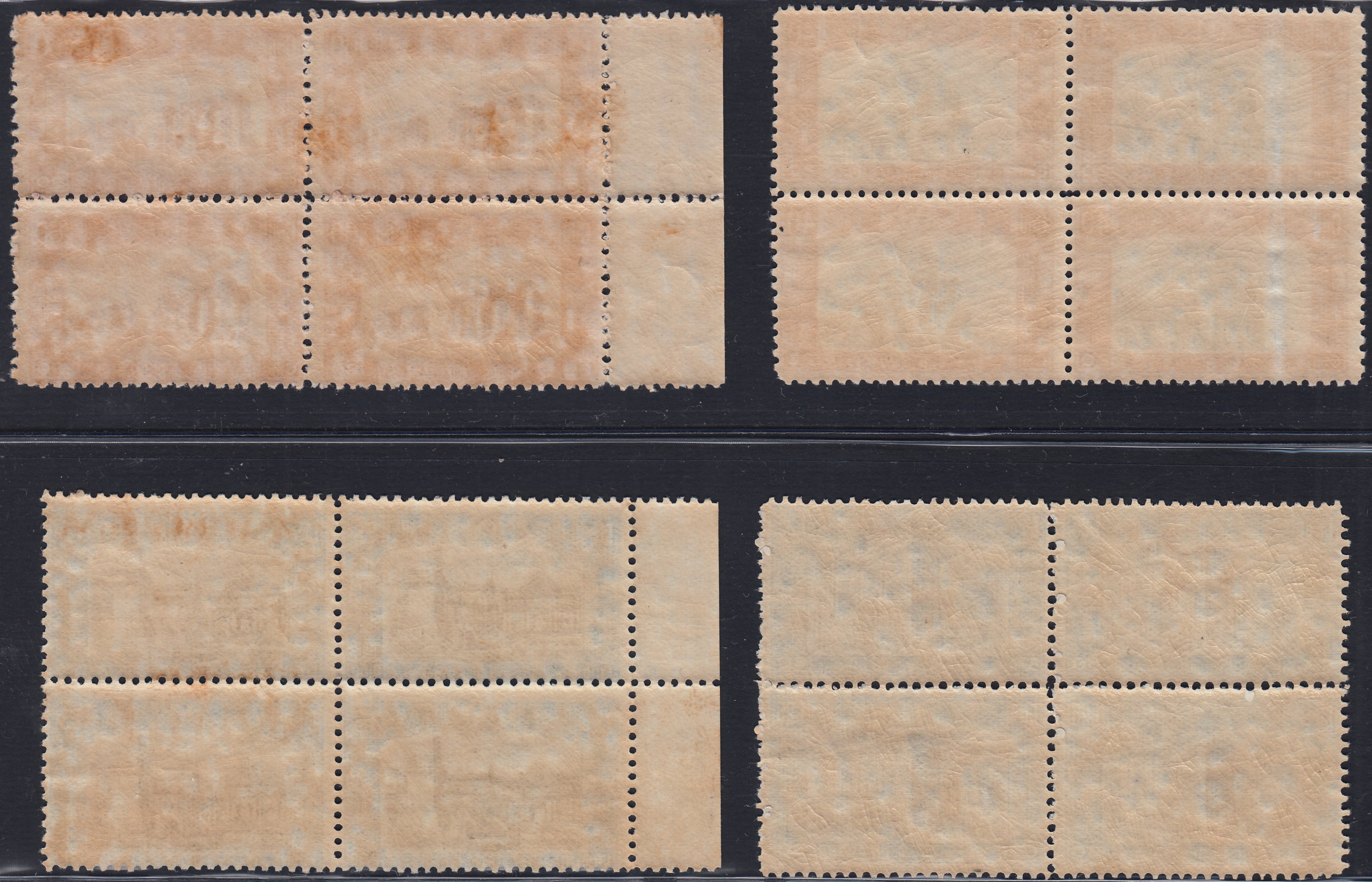 RN221 - 1926 - Militia 1st issue, complete series of the four values ​​in blocks of four copies, new, intact (206/209). 