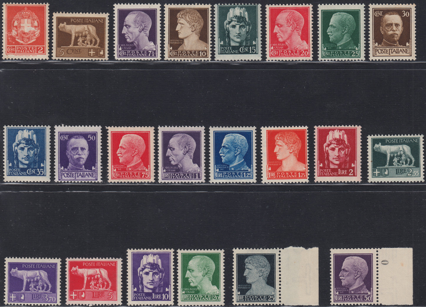 RN230 - 1929 - Imperial Series, complete with 22 new values ​​with intact rubber. (242A/261). 
