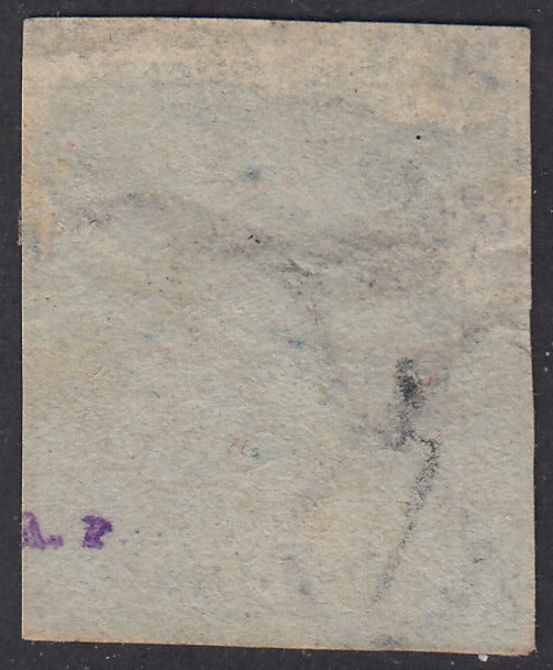 16-310 - 1857 Leone di Marzocco, 1 carmine cracy on white paper and wavy lines watermark, used (12)