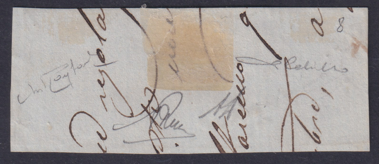 1852 - 1st issue c. 25 new violet without gum, extremely rare (4). Cardillo certificate.