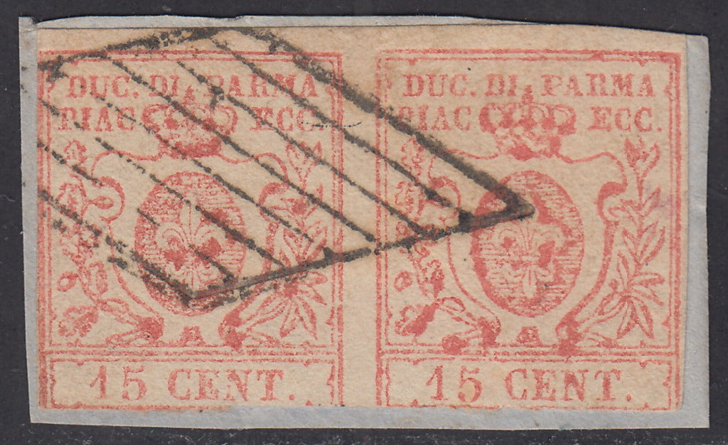 1852 - 1st issue c. 25 new violet without gum, extremely rare (4). Cardillo certificate.