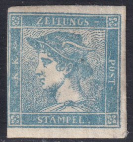 PV702 1861 - Lombardo Veneto Standard newspapers of the third issue s. 1.05 black gray used on small fragment (10g)