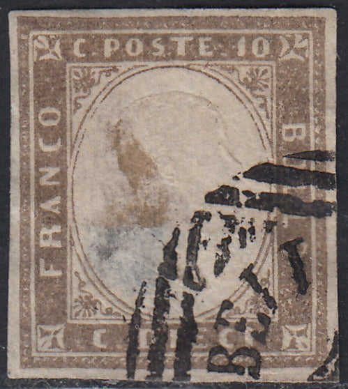 1859 - Sardinia IV issue c.20 dark blue I plate new with rubber (15B)