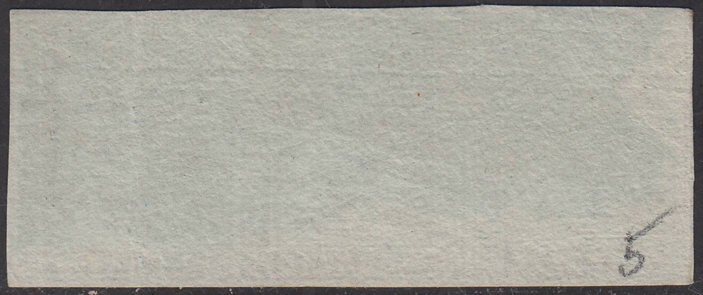 Tos146 - 1851 - Leone di Marzocco, 9 purplish brown crazie on gray paper and crown watermark used with red cancellation (8).