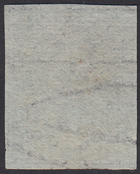 Tos146 - 1851 - Leone di Marzocco, 9 purplish brown crazie on gray paper and crown watermark used with red cancellation (8).