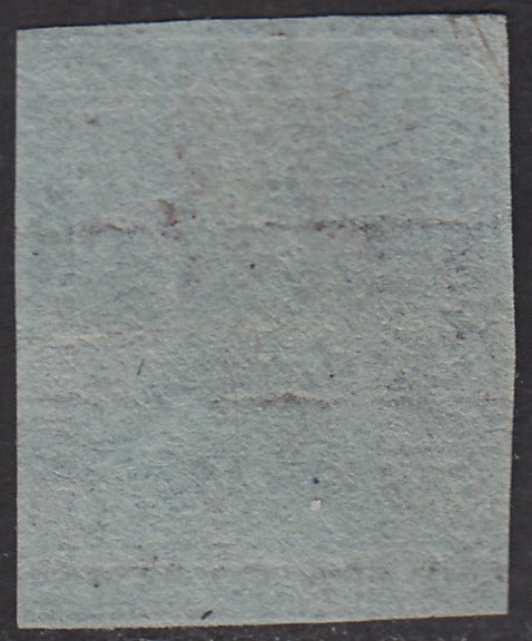 Tos146 - 1851 - Leone di Marzocco, 9 purplish brown crazie on gray paper and crown watermark used with red cancellation (8).