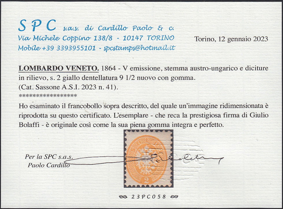 PV702 1861 - Lombardo Veneto Standard newspapers of the third issue s. 1.05 black gray used on small fragment (10g)