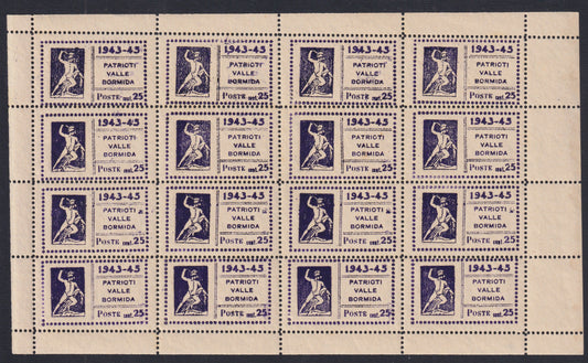 F18-103 - 1945 - Statue of Theseus, series of four values ​​in complete sheets of 16 new specimens, intact rubber, exceptional! (16/19) 