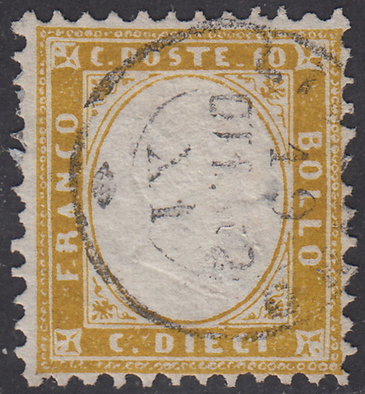 PV1958 - 1862 - Perforated issue, c. 10 used olive yellow (1ba).