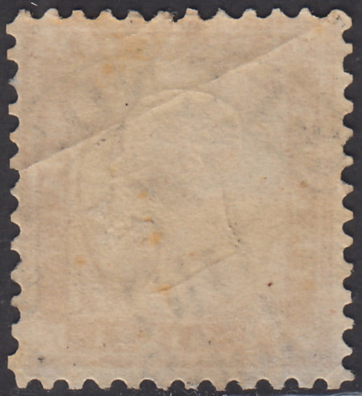 PV1977 - 1862 - Perforated issue, c. 10 used orange bistro with Bourbon cancellation from Venosa (1g).