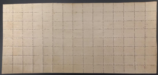 F19-188 - 1868 - Papal State, third issue, complete sheet of 120 copies from c. 40 yellow on glossy paper, splendid and rare (29b)