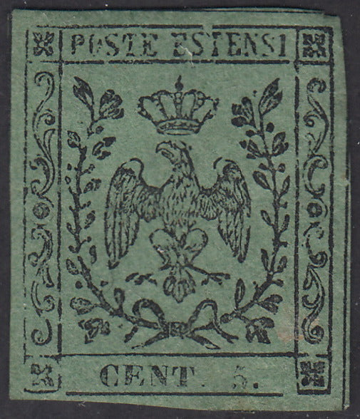 1852 - Duchy of Modena issue with dot after the figure, c. 10 new pink rubber intact (9)