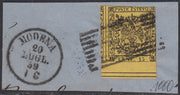 1852 - Edición del Ducado de Módena con un punto después de la figura, c. 10 gomas rosas nuevas intactas (9)
