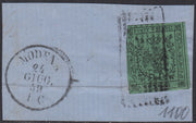 1852 - Edición del Ducado de Módena con un punto después de la figura, c. 10 gomas rosas nuevas intactas (9)