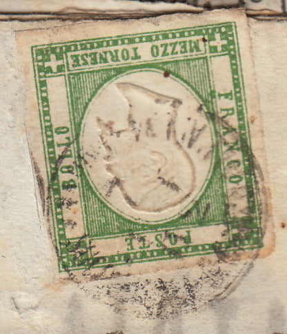 1861 - 1 black grain, copy with triple effigy, new with original rubber (19 AD). Cardillo certificate.