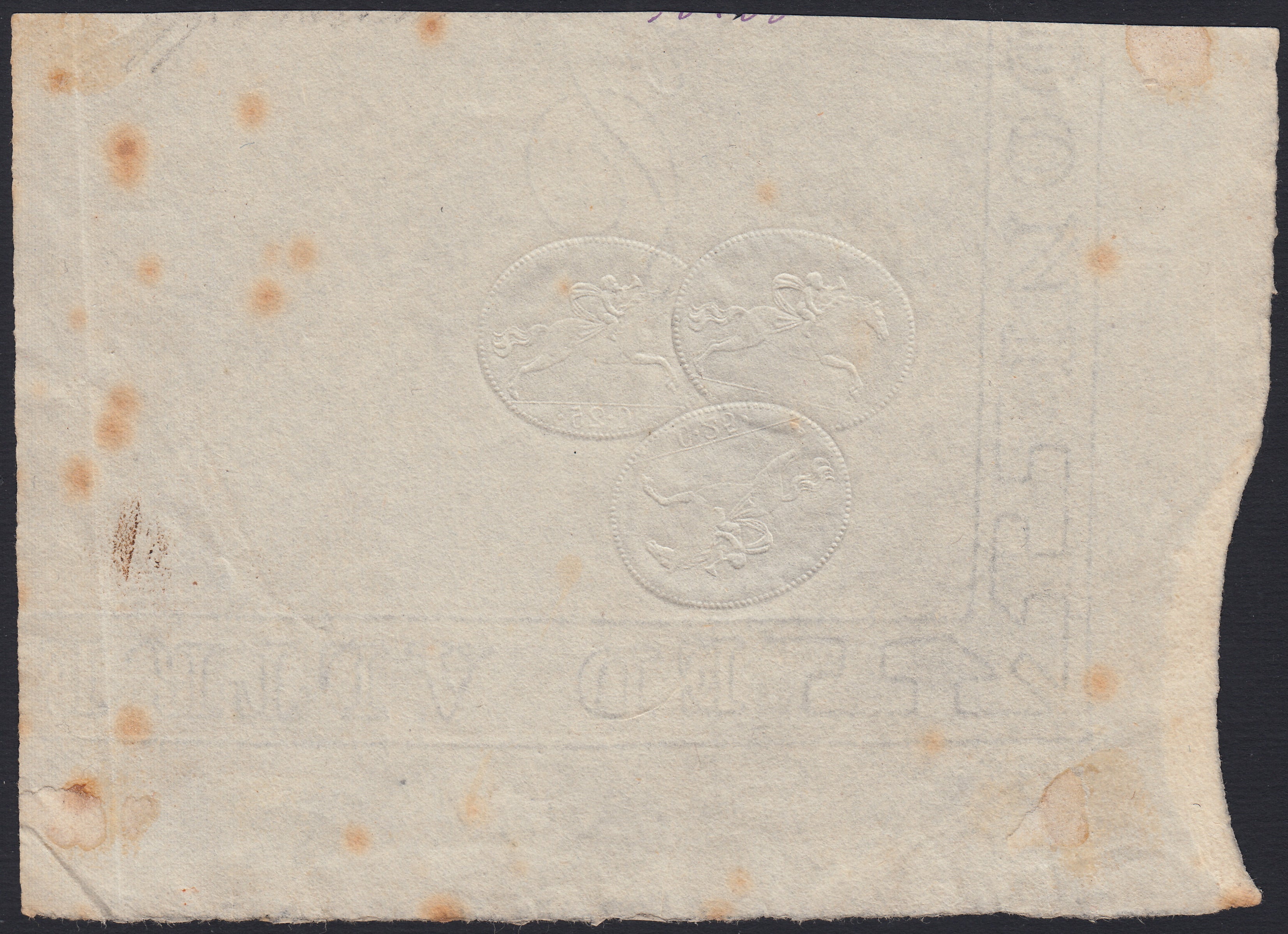 SardSP313 - 1820 - Precursors, Sardinian horses II issue, c. 15 very clear dry print on a new half sheet. (4).