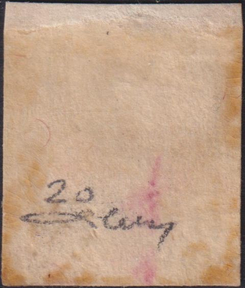 F24_3 - 1854 - I emissione c. 15 rosso vermiglio carta a macchina spessa nuovo con gomma originale. (20)