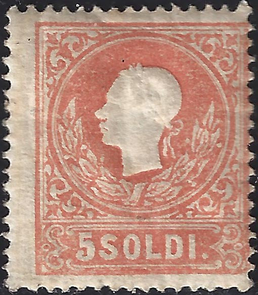 1863 - Lombardo Veneto, IV issue s.15 dark brown, used (40a)