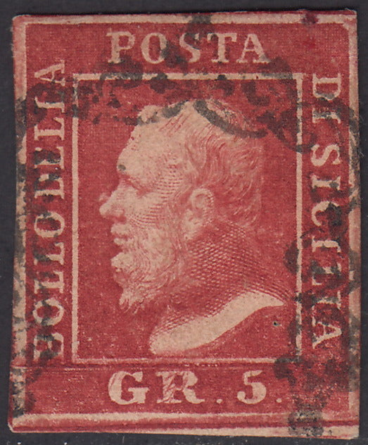 1859 - 1 brown olive grain II table paper of Naples new with original gum (4b) 